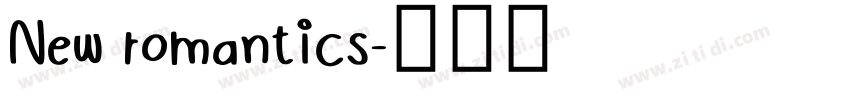 New romantics字体转换